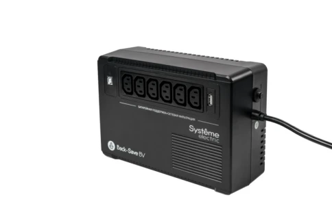 ИБП Systeme Electric Back-Save BV 800 ВА, автоматическая регулировка напряжения, 6 розеток С13, 230 В, 1 USB Type-A фото 1
