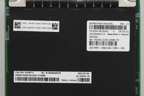 Broadcom NetXtreme E-Series N425G Quad-Port 25 Gb/s SFP28 Ethernet PCI Express 4.0 x16 OCP 3.0 SFF (Lenovo OEM) фото 5