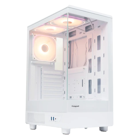 Корпус без блока питания/ Case HSPD F510, Panoramic Mid Tower, White, фото 1