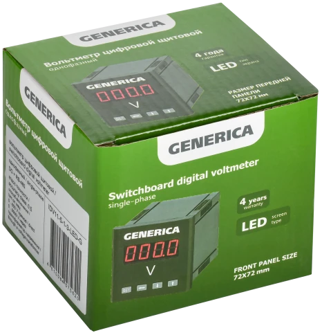 Вольтметр цифр. щит. 1-ф. DO RS-485 96х96 LED GENERICA фото 2