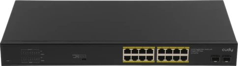 Коммутатор/ 16-Port Gigabit PoE+ Switch with 2 Gigabit SFP ports... фото 3