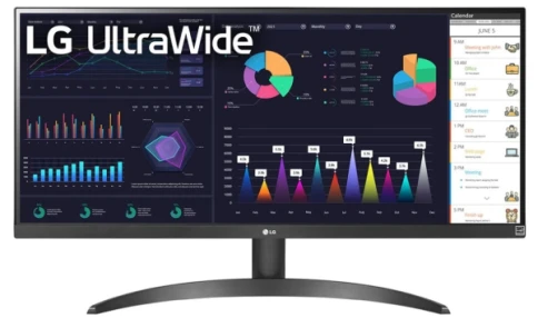 Монитор 29'' LG 29WQ500-B/ LG UltraWide 29WQ500-B 29" IPS monitor, 2560x1080, 250 cd/m2, 21:9, 1000:1, 5мс (GtG), HDMI, DP, Headphone Out, 100Hz, 178/178, внешний БП, AMD FreeSync, HDR 10, VESA (100x100 мм), Tilt, sRGB 99%, AMD FreeSync, bl фото 1