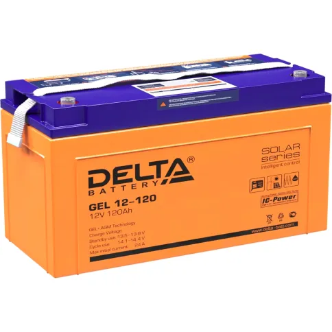 Батарея DELTA серия GEL, GEL 12-120, напряжение 12В, емкость 120Ач (ра фото 1