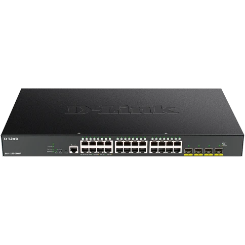 Коммутатор/ DGS-1250-28XMP Smart L2 Switch 24x1000Base-T PoE, 4х10GBase-X SFP+, PoE... фото 1