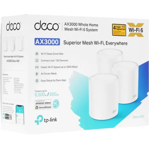 Маршрутизатор/ AX3000 Whole Home Mesh Wi-Fi 6 System, 3 units, 2× Inte фото 7