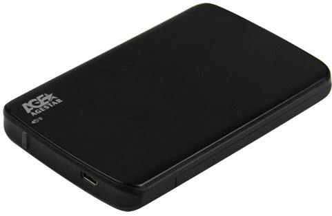 Внешний корпус для HDD/SSD AgeStar 31UB2A12C SATA USB3.1 пластик/алюминий черный... фото 1
