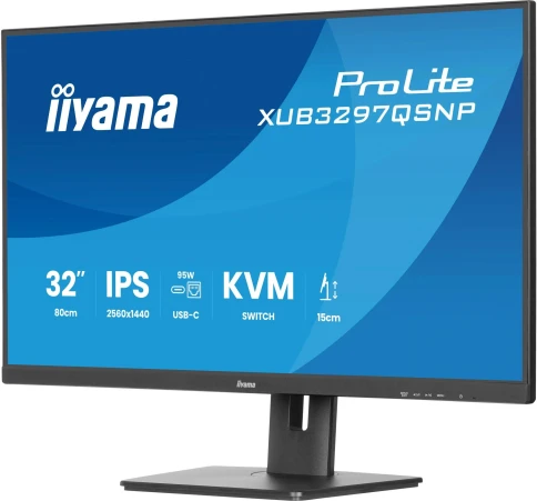 Монитор Iiyama 32" ProLite XUB3297QSNP-B1 черный IPS LED 1ms 16:9 HDMI фото 3