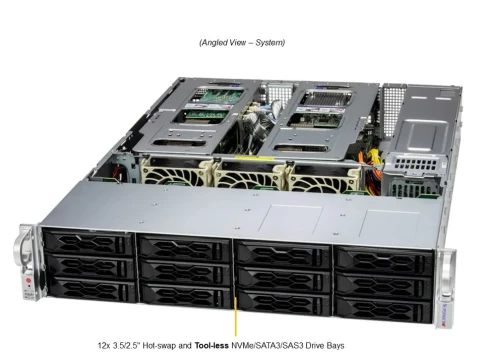 Серверная платформа/ SYS-621C-TN12R (bundle9): 2U / 2x LGA-4677 / 16x фото 2