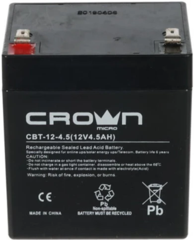 Аккумулятор Crown CBT-12-4.5 фото 1