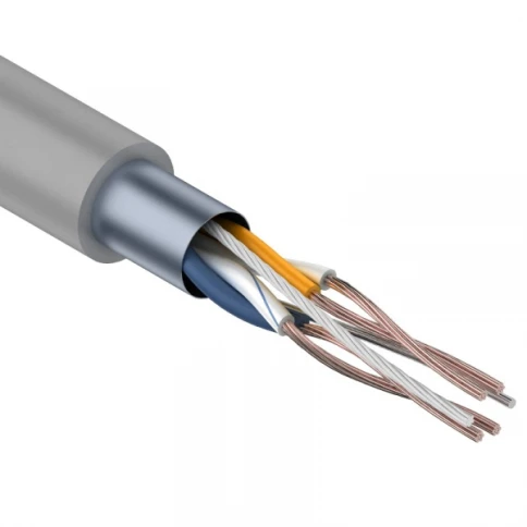 Кабель информационный F/UTP категория 5е 2х2х24AWG 305м (медь) PVC STRANDED серый REXANT фото 1