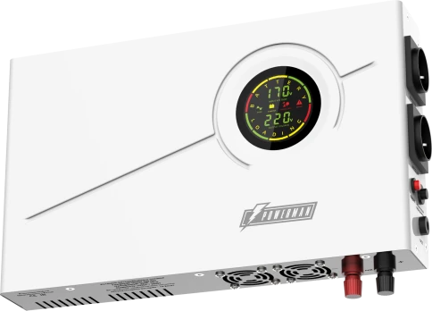 ИБП POWERMAN Smart 500 INV, линейно-интерактивный,  500ВА/300Вт, 140-275В,  2 евророзетки, внешняя батарея 12В от 33Ач до 200Ач (не входит в комплект поставки), ток заряда 10А, ЖК-дисплей, навесной, 410мм х 268мм х 70мм,  7.74 кг./ UPS POWERMAN Smart 500 фото 1