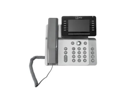 SIP телефон T25P-RU, 20 линий, 2х10/100/1000, 4,3" цветной  дисплей 480*272, POE, 45 DSS клавиш фото 1