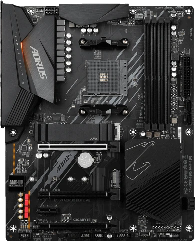 Материнская плата/ MB GIGABYTE AMD B550 sAM4, 4xDDR4(128GB), HDMI 2.1/ фото 1