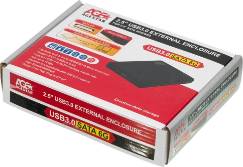 Внешний корпус для HDD AgeStar 3UB2P2 SATA III USB3.0 пластик... фото 4