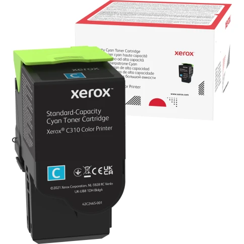 Тонер-картридж голубой стандартный Xerox C310/C315/ Standard Toner C X фото 2