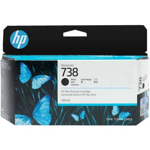 Картридж HP 738 498N4A 130-ml Black DesignJet Ink Cartridge фото 1