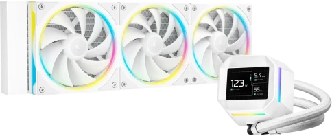 Система водяного охлаждения Deepcool LM360 WH ARGB Soc-AM5/AM4/1200/1700/1851 белый 4-pin... фото 1