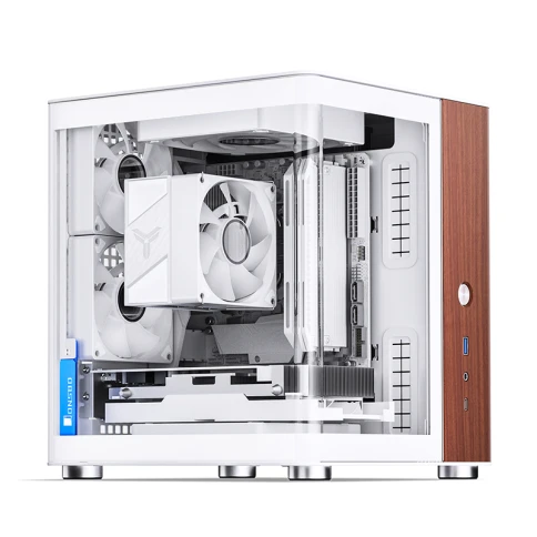 Корпус без блока питания/ Case JONSBO TK-0 White, Desktop SFF, TG, no фото 6