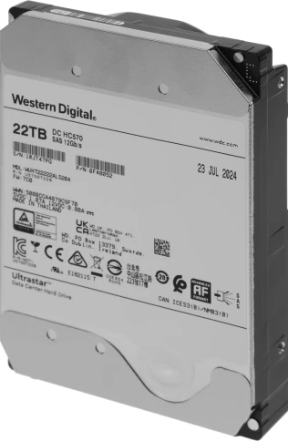 Жесткий диск WD SAS 3.0 22TB 0F48052 WUH722222AL5204 Server Ultrastar... фото 5