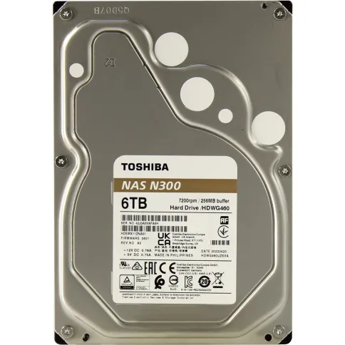 Toshiba N300 NAS 6TB (HDWG460UZSVA) фото 3