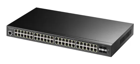Коммутатор/ 48-Port Layer 2 Managed Gigabit PoE++ Switch with 4 10G SF фото 1