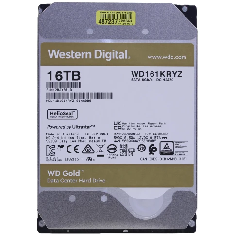 Жесткий диск/ HDD WD SATA3 16Tb Gold 7200 512mb  1 year warranty фото 2