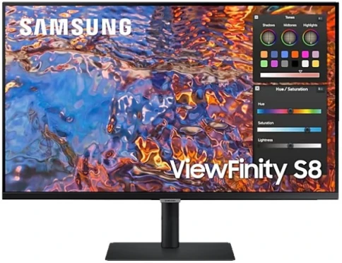 ЖК монитор Samsung S32B800PXI/ Samsung S32B800PXI 32" Wide IPS monitor, 3840*2160, 5(GtG)ms, 350 cd/m2, MEGA DCR(static 1000:1), 178°/178°, DP, HDMI, USB3.0 x3; USB-C (90 Вт), HAS, VESA 100x100mm, Windows 10, EnergyStar, black фото 1