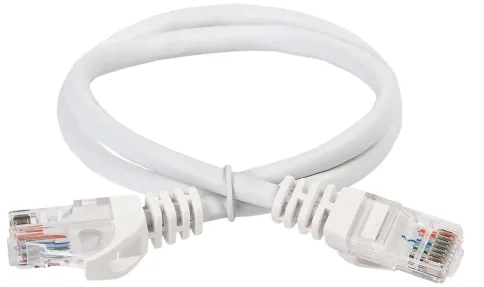 ITK RJ45(m) - RJ45(m) Cat. 5e U/UTP PVC 3м белый фото 1