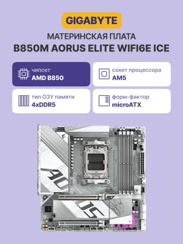B850M A ELT WF6E ICE фото 2