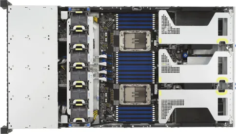Серверная платформа/ ASUS RS720-E12-RS24G, 2U, 2x LGA4710, 32x DDR5, 24x 2.5 NVME (or 8NVME+16 SATA*/SAS*), 2 x M.2 Gen5 x2 (2280/2260)(VROC required for RAID), 6 x PCIe x8 or 3x PCIe x16 + 2 x PCIe  x16 + 2 x OCP3.0, 1 x Management Port, 1+1 3200W фото 8