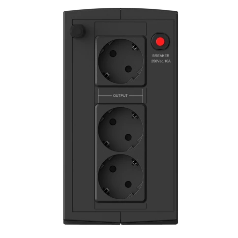 Башенный линейно-интерактивный ИБП/ ИБП CBR [ELN-1100T-3F-LD] Line Interactive 1100VA/600W 7Ah12V... фото 3