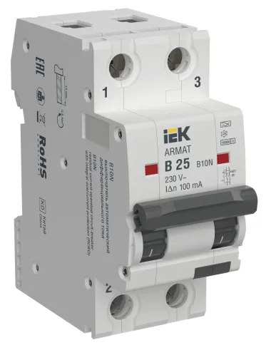 ARMAT АВДТ B10N 2P B25 100мА тип A IEK фото 1