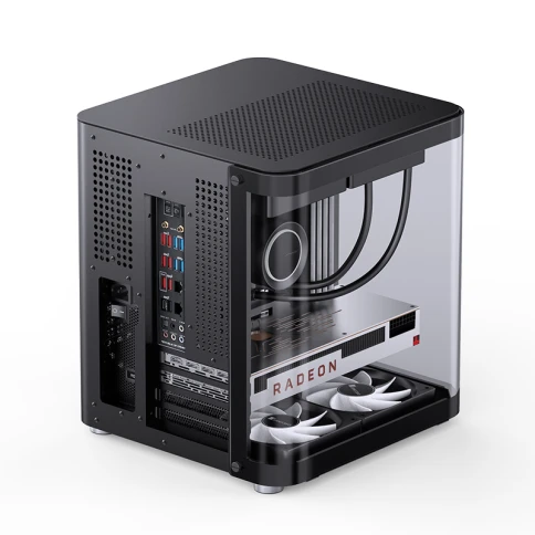Корпус без блока питания/ Case JONSBO TK-1 Black 2.0, Mini-Tower, no f фото 5