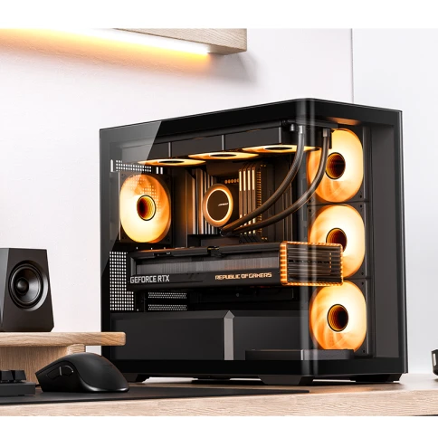 Корпус без блока питания/ Case JONSBO D300, Mini-Tower, TG, no fan, 2x фото 4