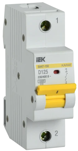 KARAT Авт. выкл. ВА47-150 1P D 125А 15кА IEK фото 1