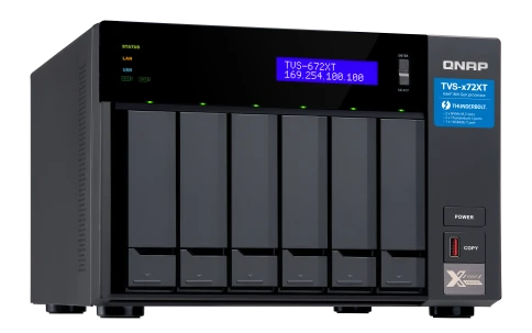 Сетевое хранилище без дисков/ SMB QNAP TVS-672XT-i3-8G 6-Bay NAS, Inte фото 2