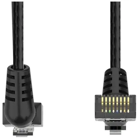 Патч-корд Vention прямой UTP cat.6a, RJ45 угол 90 - 1м. Черный фото 4
