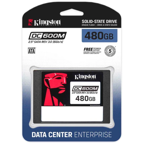 Твердотельный накопитель/ Kingston SSD DC600M, 480GB, 2.5" 7mm, SATA3, фото 1
