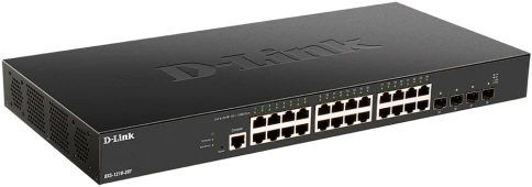 Коммутатор/ DXS-1210-28T Smart L2+ Switch 24x10GBase-T, 4x25GBase-X SFP28, CLI, RJ45... фото 2