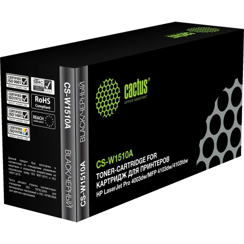 Картридж лазерный Cactus CS-W1510A W1510A черный (3050стр.) для HP фото 2