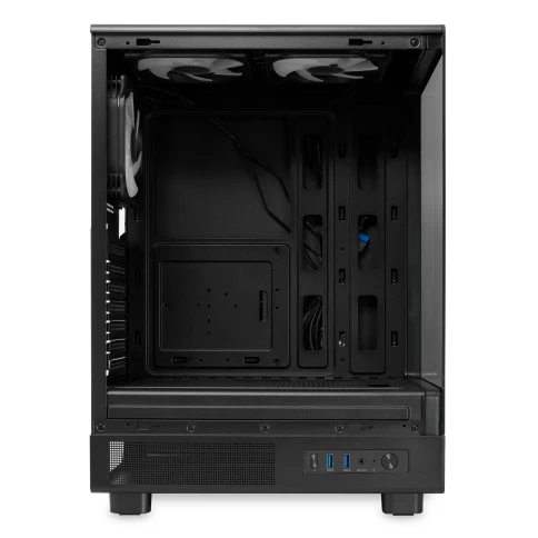 Корпус без блока питания/ Case HSPD F510, Panoramic Mid Tower, Black, фото 6