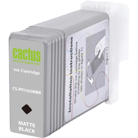 Картридж струйный Cactus CS-PFI102MBK черный матовый (130мл) для Ca фото 2