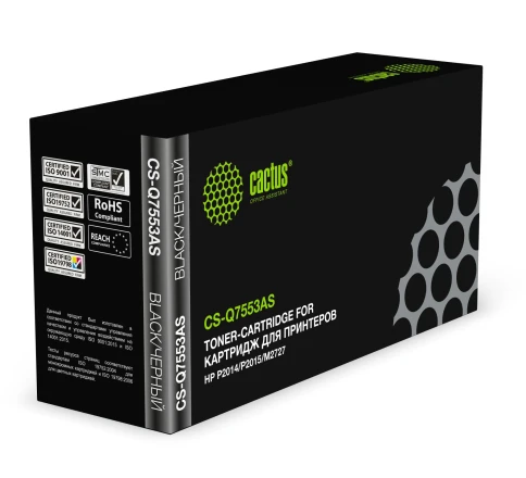 Картридж лазерный Cactus CS-Q7553AS Q7553A черный (3000стр.) для HP фото 3