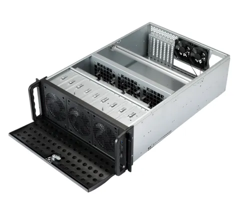 Серверный корпус/ Server case YCC YRM-46515A0, 4U, E-ATX, w/o PSU,int. 15x3,5" HDD bays, 3x120mm front fans, 3x120mm middle fans, 2xUSB 2.0, 7xFHFL PCIe slots, depth 650mm, support ATX PSU фото 2