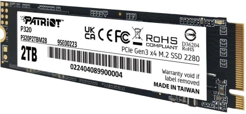 Твердотельный накопитель Patriot PCIe 3.0 x4 2TB P320P2TBM28 P320 M.2... фото 4