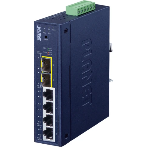 коммутатор/ PLANET IGS-4215-4T2S IP30 Industrial L2/L4 4-Port 10/100/1000T + 2-Port... фото 1