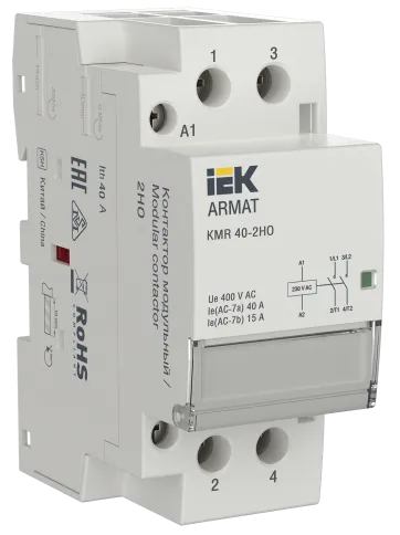 ARMAT Контактор модульный KMR 40А 230В AC 2НО IEK фото 1