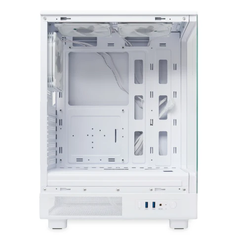 Корпус без блока питания/ Case HSPD F510, Panoramic Mid Tower, White, TG, 0.5 SPCC, 3x120mm ARGB (FNW010) ATX, mATX, mITX 180/280/160mm 1x2.5", 1x3.5", 7xPCI 2xUSB-A 3.0 356x218x467mm фото 6