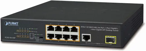 FGSD-1011HP неуправляемый PoE коммутатор/ 8-Port 10/100TX 802.3at PoE фото 1