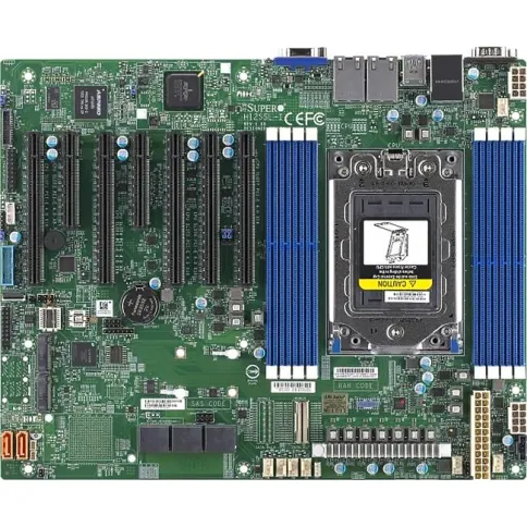 Системная плата/ MB Supermicro  H12SSL-I, ATX,  1xSP3 7003/7002 EPYC, 8 DIMM DDR4 R ECC, AST2500 ,5 PCI-E 4.0 x16 + 2 PCI-E 4.0 x8, 2 M.2 pcie 4.0 NVMEx4 2280/110 фото 1
